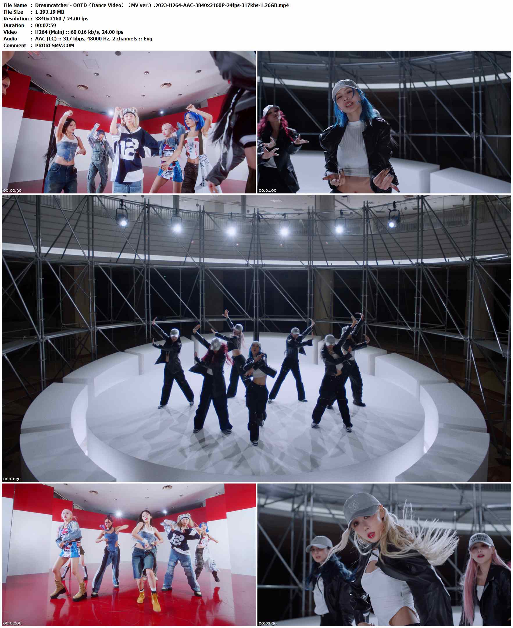 Dreamcatcher - OOTD（Dance Video）（MV ver.）.2023-H264-AAC-3840x2160P-24fps-317kbs-1.26GB官方MV_高清MV